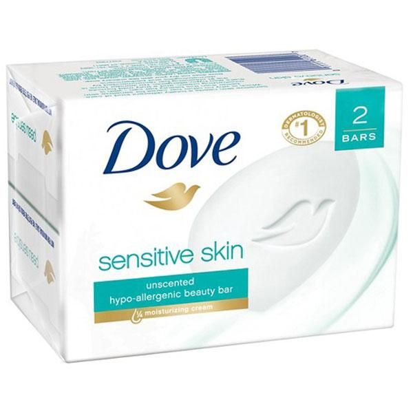 2 Pack Box of dove sensitive skin soap